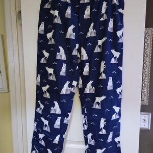 The Company Store Blue Polar Bear Flannel Pajama Pants NWT